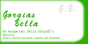 gorgias bella business card